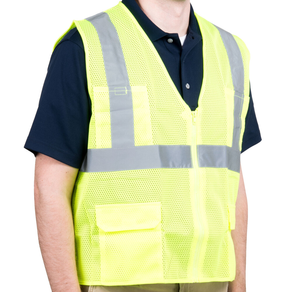 Lime Class 2 High Visibility Surveyor's Safety Vest - Medium
