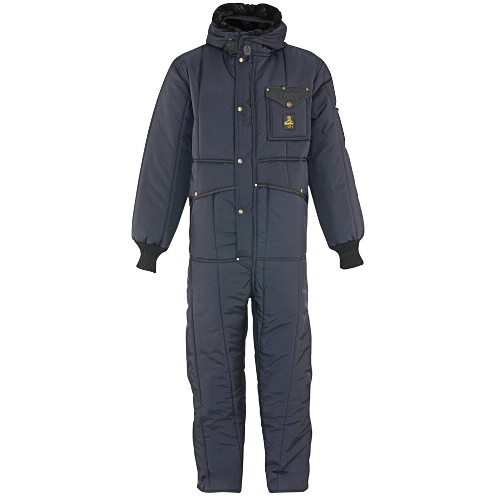 RefrigiWear Iron-Tuff Navy Coveralls with Hood 0381RNAV4XL - 4XL