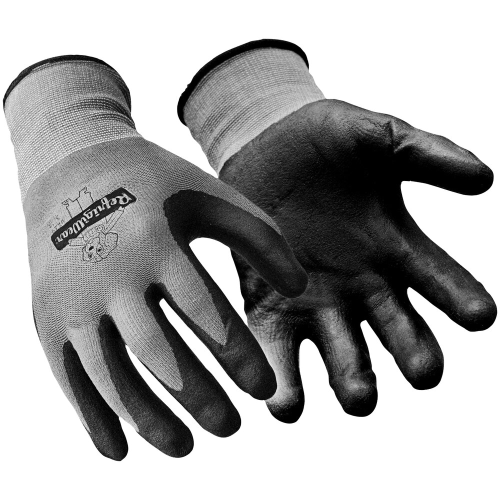 RefrigiWear Gray Thin Value Grip Gloves Pair