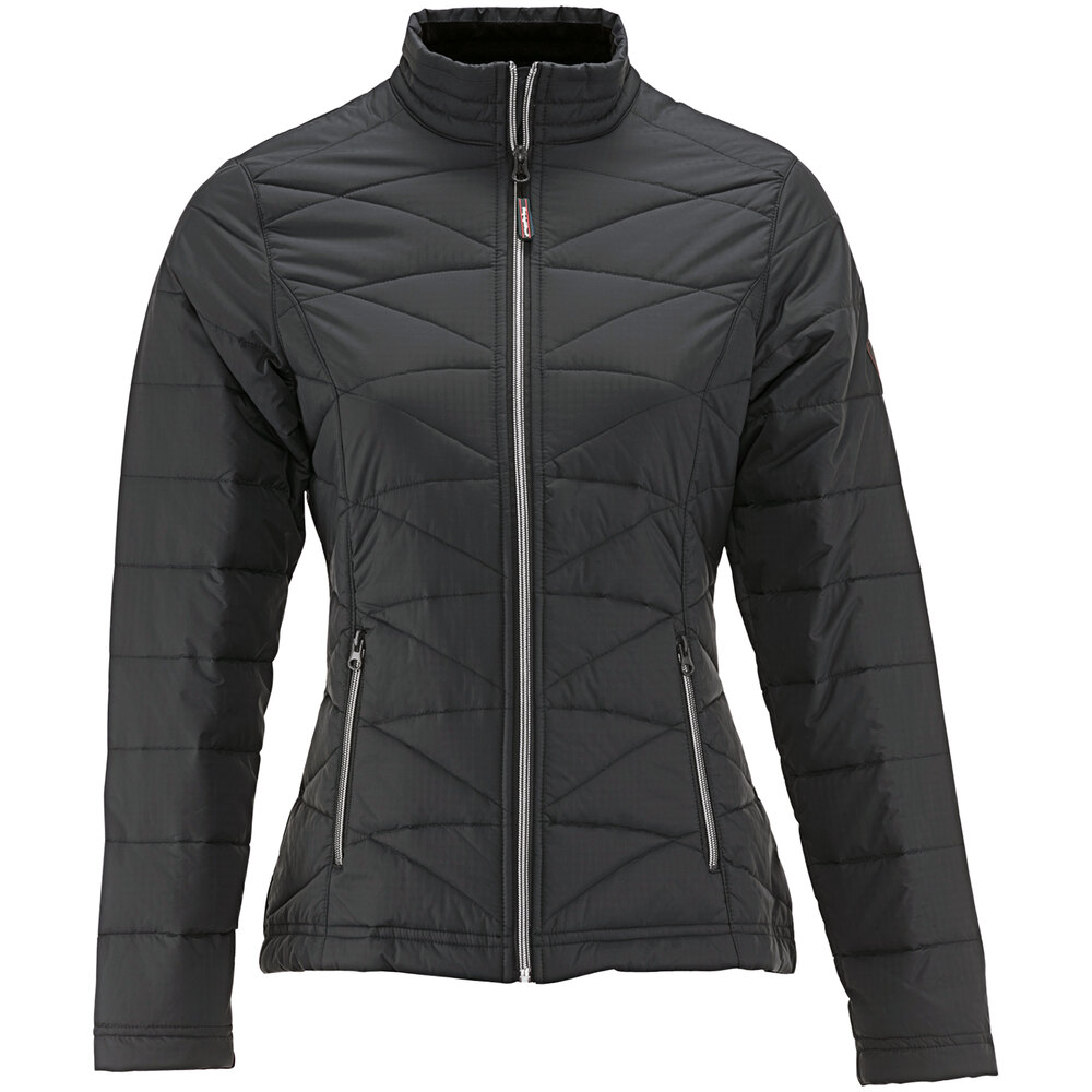 RefrigiWear Women's Black Quilted Jacket 0423RBLKMED Medium