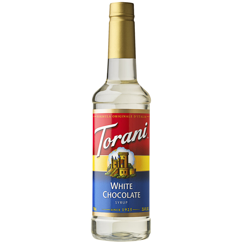 Torani White Chocolate Flavoring Syrup 750 mL Plastic Bottle