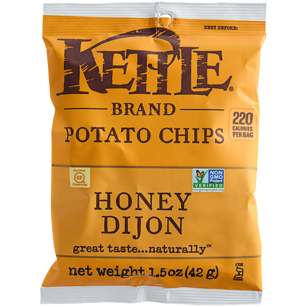 Kettle Brand Honey Dijon Potato Chips 1.5 oz. 24/Case