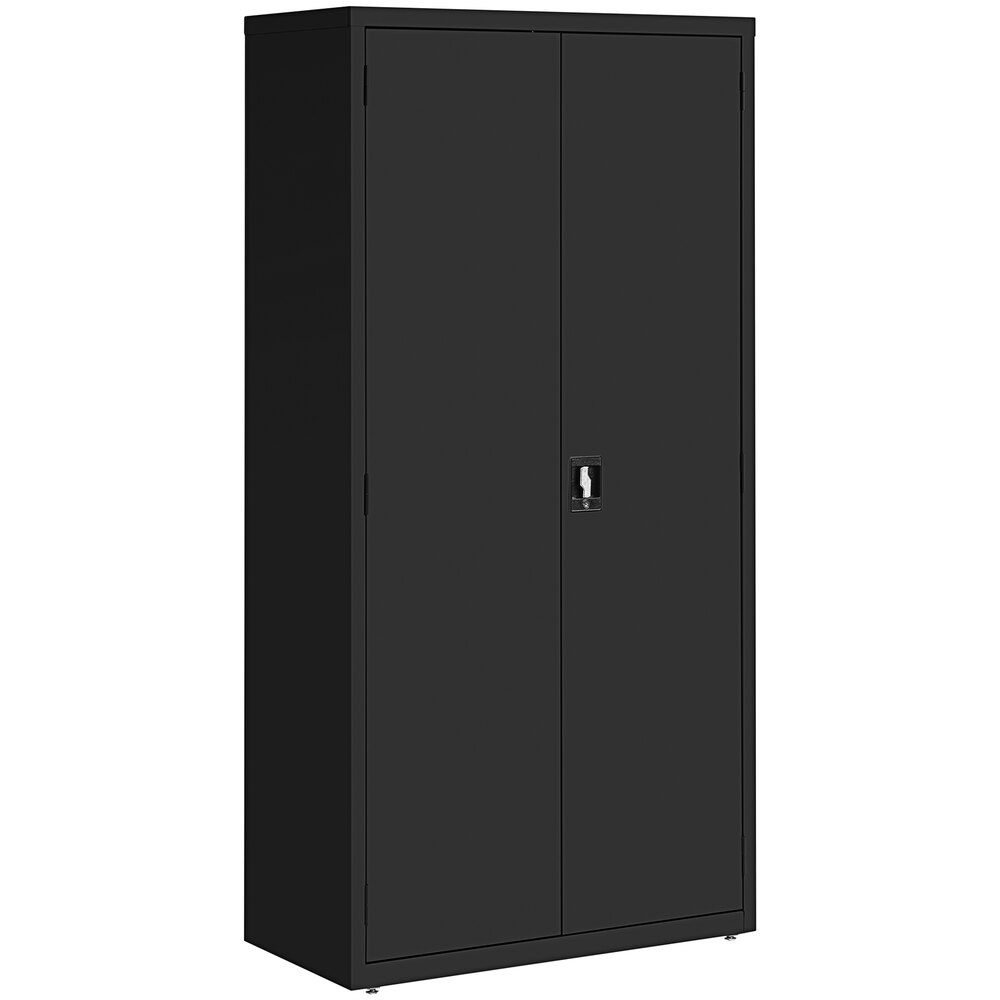 Hirsh Industries 18" x 36" x 72" Black Storage with 4 Shelves