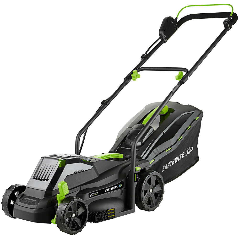 Earthwise 14" Cordless Push Lawn Mower with 4.0 Ah Battery and Fast