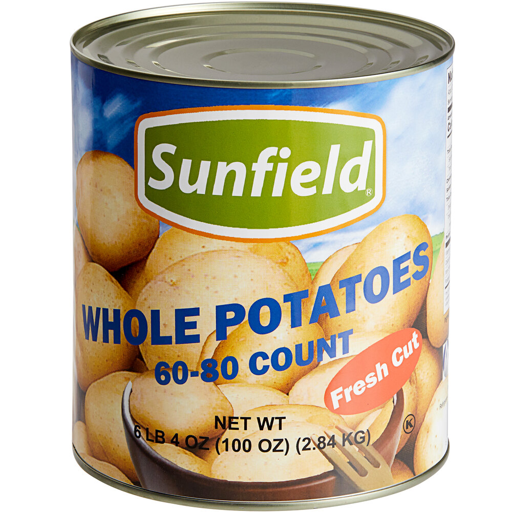 Canned Whole White Potatoes 6/Case (6080 Count Per 10 Can)