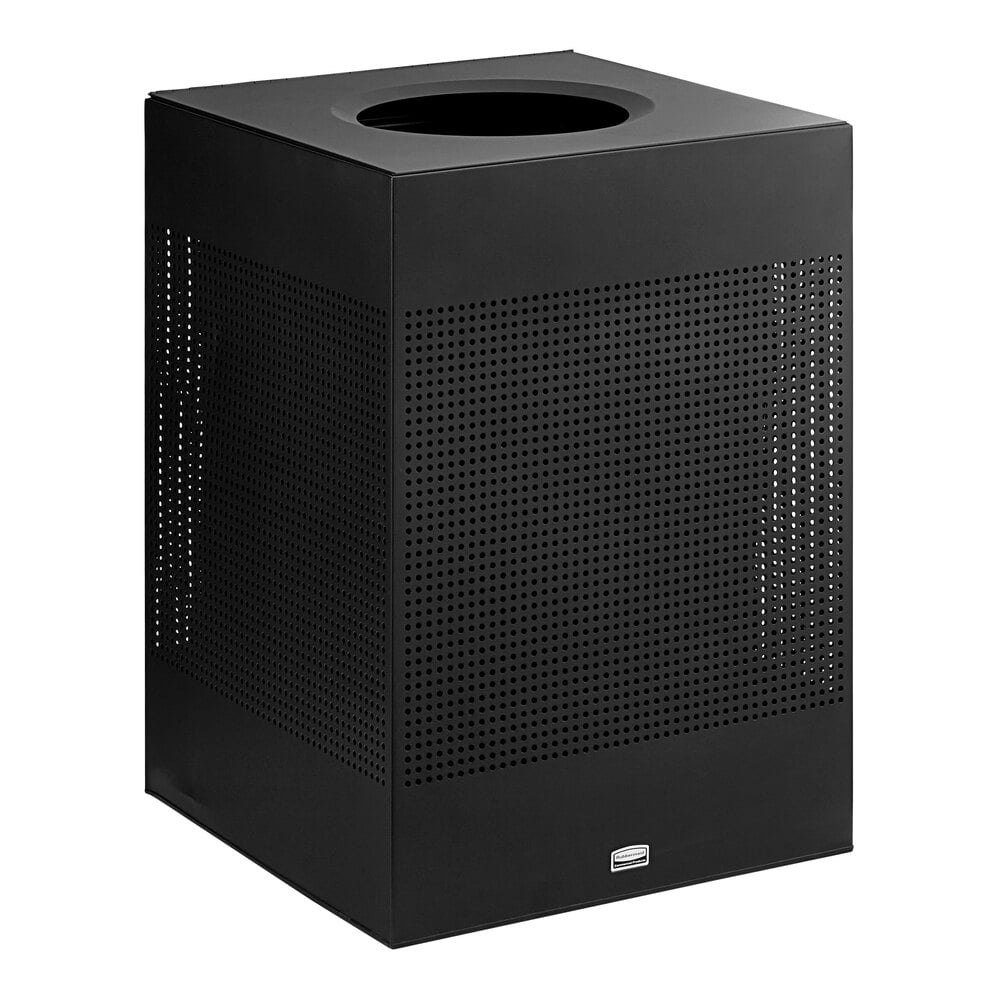 Rubbermaid® FGSC22EPLTBK Silhouettes Black Steel Designer Square