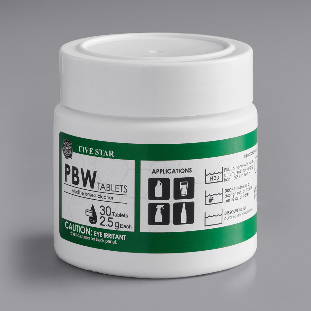 Five Star Chemicals 26PB36FS03012 PBW NonCaustic Brewery 2.5 Gram