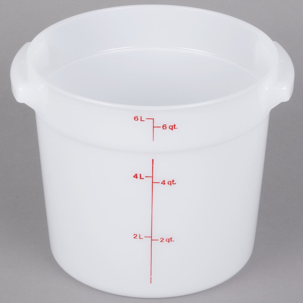 Rubbermaid 22 Qt. White Round Polyethylene Food Storage Container