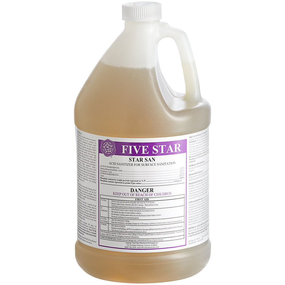 Five Star Chemicals 26STSFS0104 Star San HighFoaming Brewery Sanitizer 1 Gallon