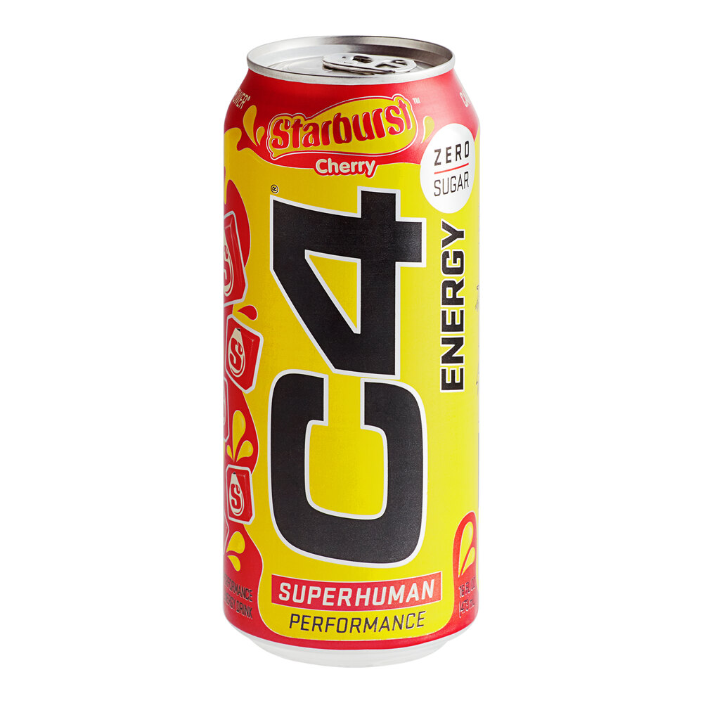 C4 Energy Cherry Starburst Energy Drink 16 fl. oz. Can 12/Case