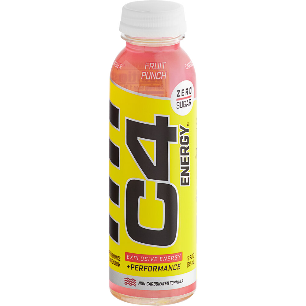 C4 Energy Fruit Punch Energy Drink 12 fl. oz. Bottle 12/Case