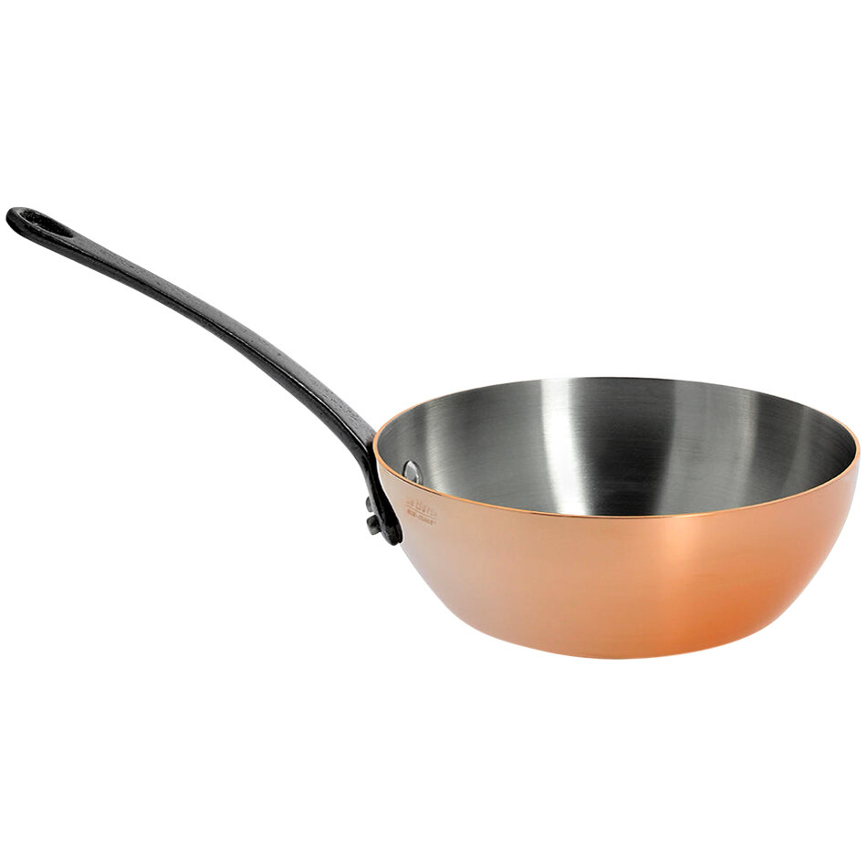 de Buyer InoCuivre Tradition 1 Qt. Conical Copper Country / Stir Fry