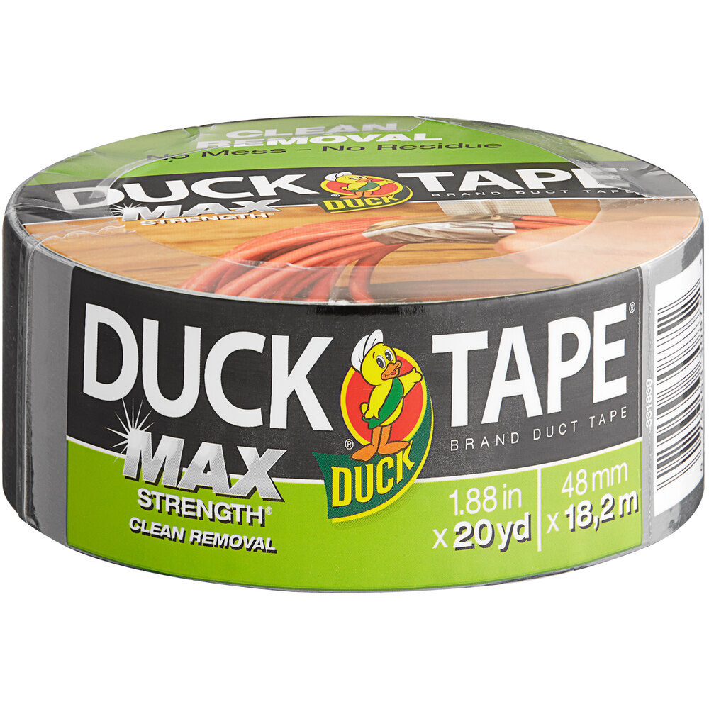 Duck Tape Max Strength 1 7/8" x 20 Yards Silver Clean Removal Duct Tape