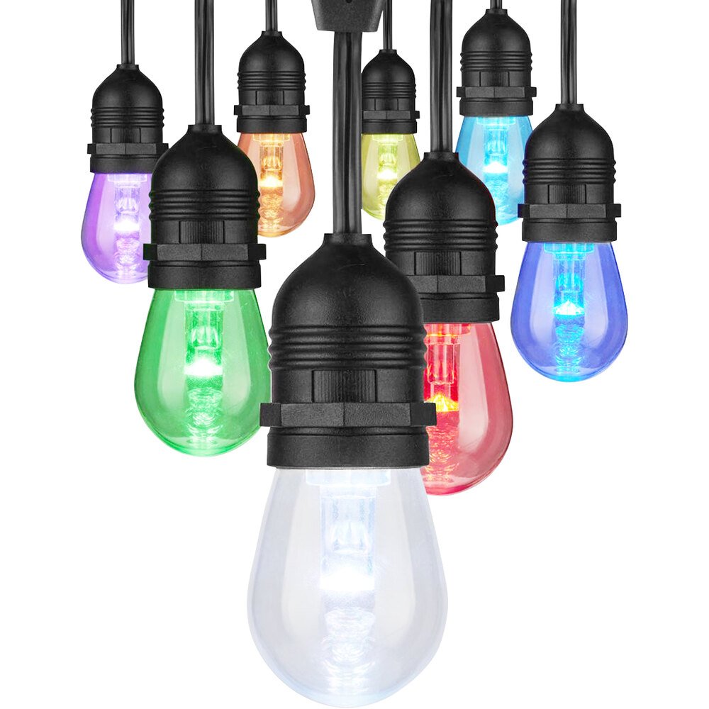 naturpark er nok Smitsom 24' WiFi-Smart LED String Lights with (12) Color-Changing S14 Bulbs - 120V,  12W, 2700K - 5000K