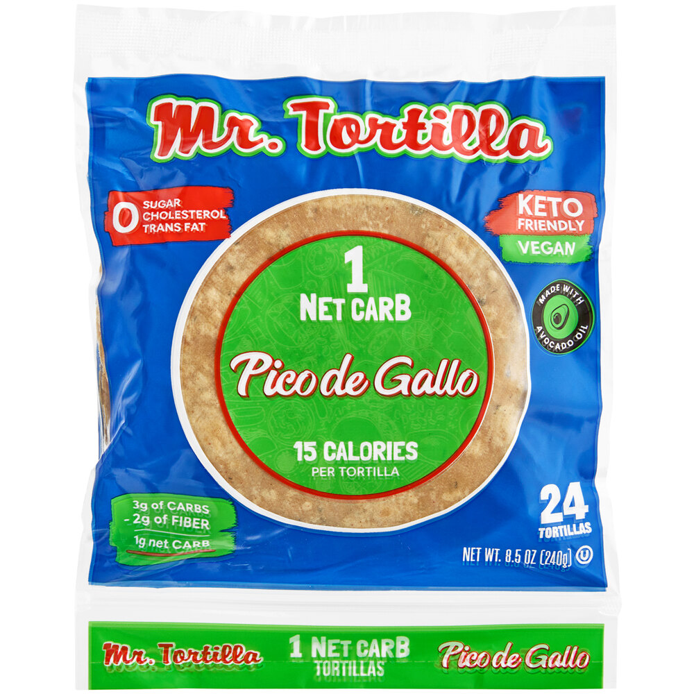 Mr. Tortilla 4" Low Carb Pico de Gallo Tortillas 864/Case