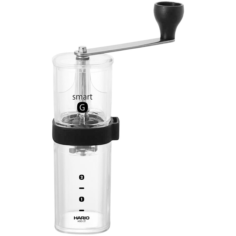 Hario Smart G 0.8 oz. Clear Portable Manual Coffee Mill MSG2T
