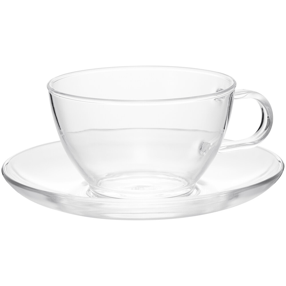 Hario 7.8 oz. Glass Tea Cup and Saucer