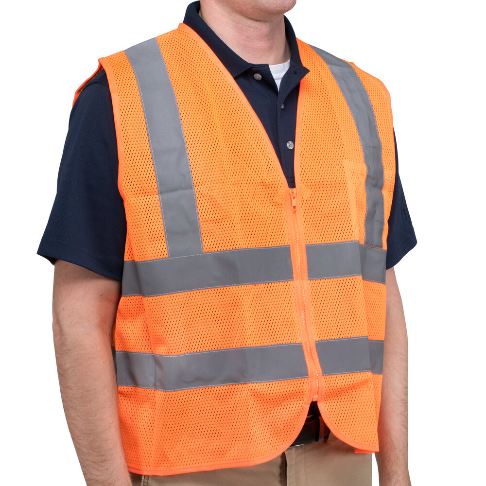 Cordova Customizable Orange Class 2 High Visibility Mesh Safety Vest - XXXL