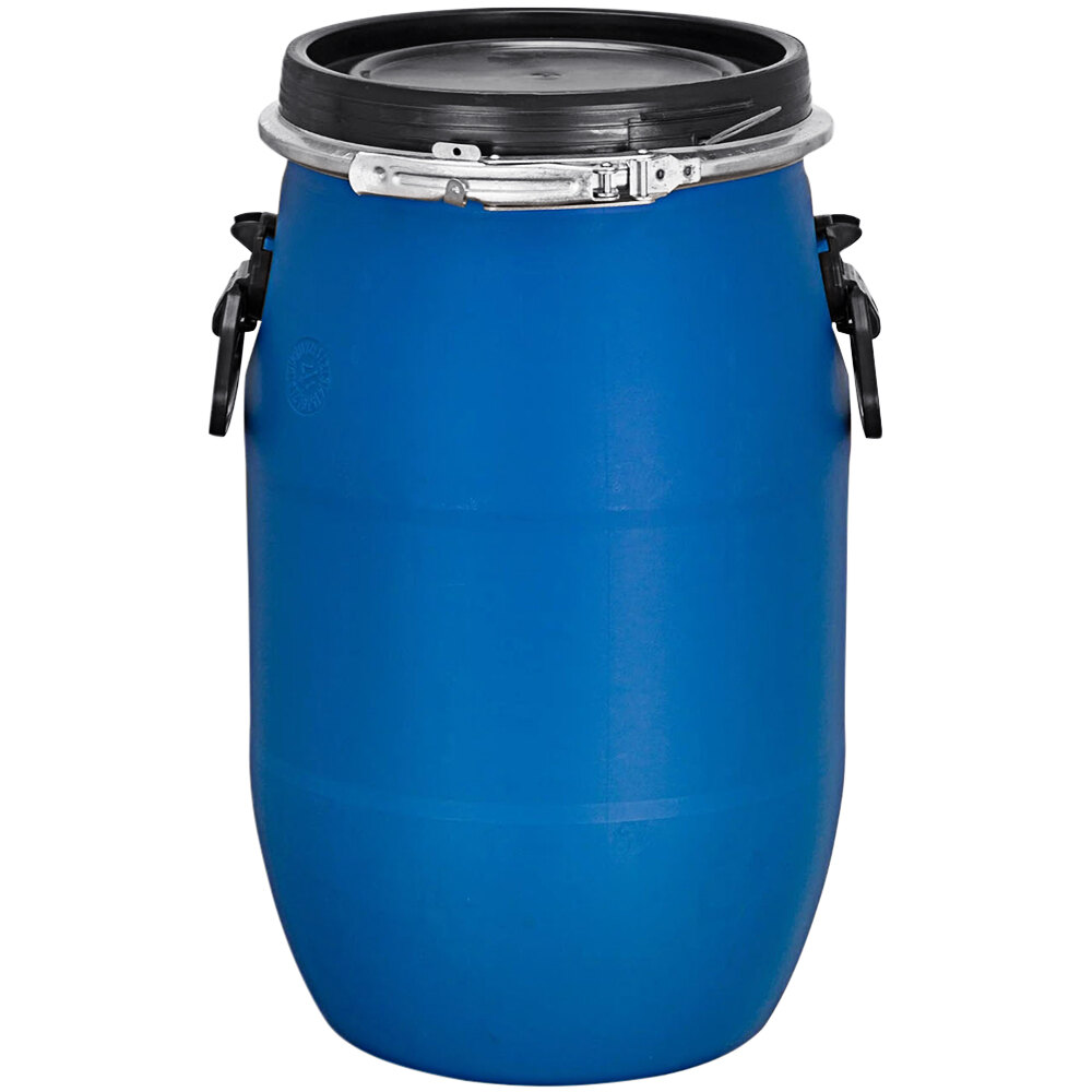 Jescraft 16 Gallon High Density Polyethylene Open Head Barrel Drum with
