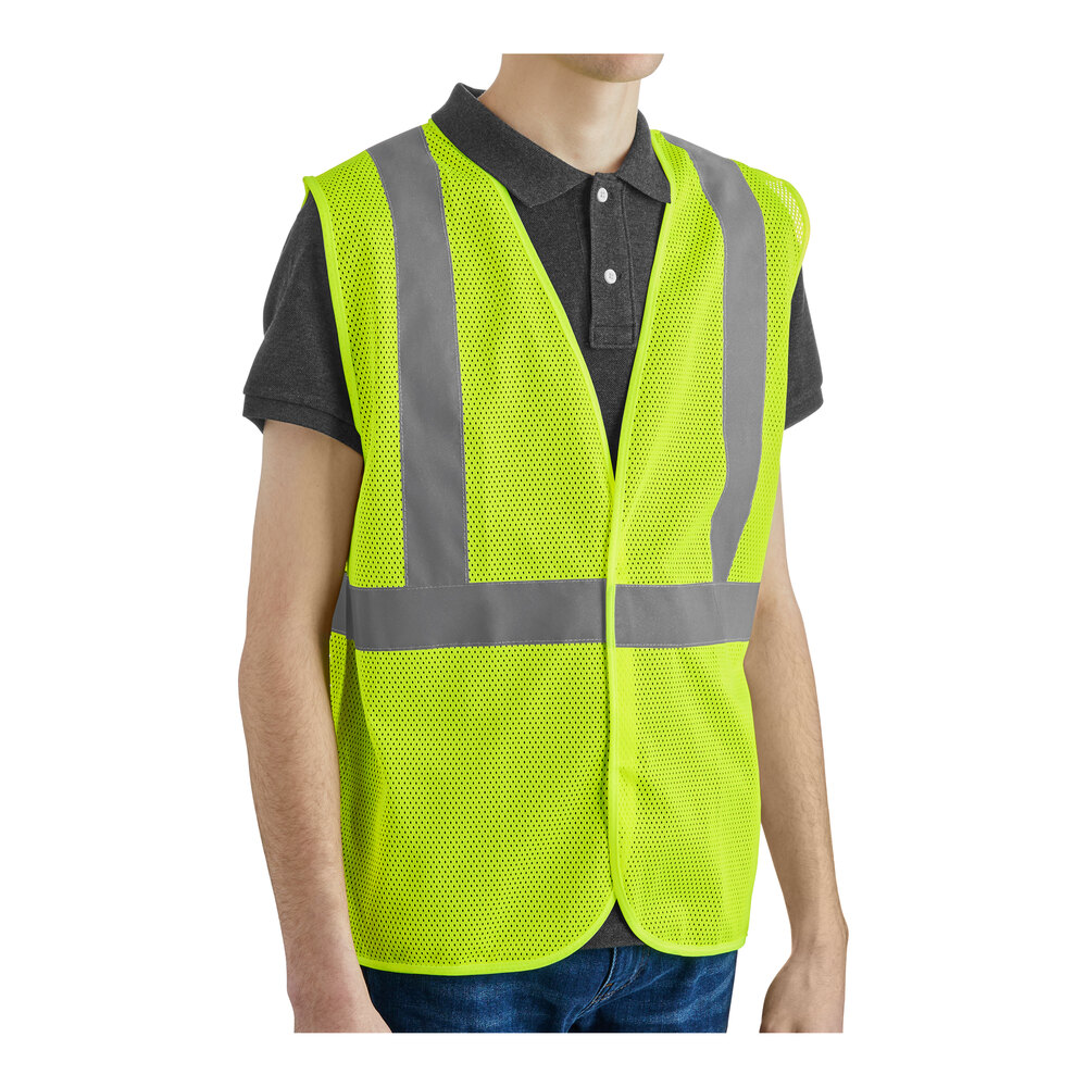 Lavex Class 2 Lime High Visibility Surveyor's Safety Vest with Hook ...