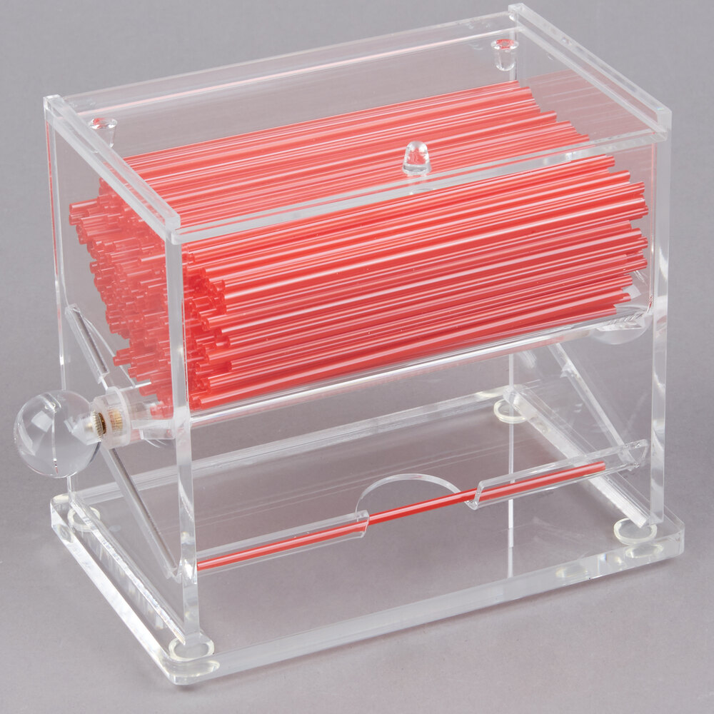 Acrylic Dispenser for 5" Unwrapped Stirrer Straws
