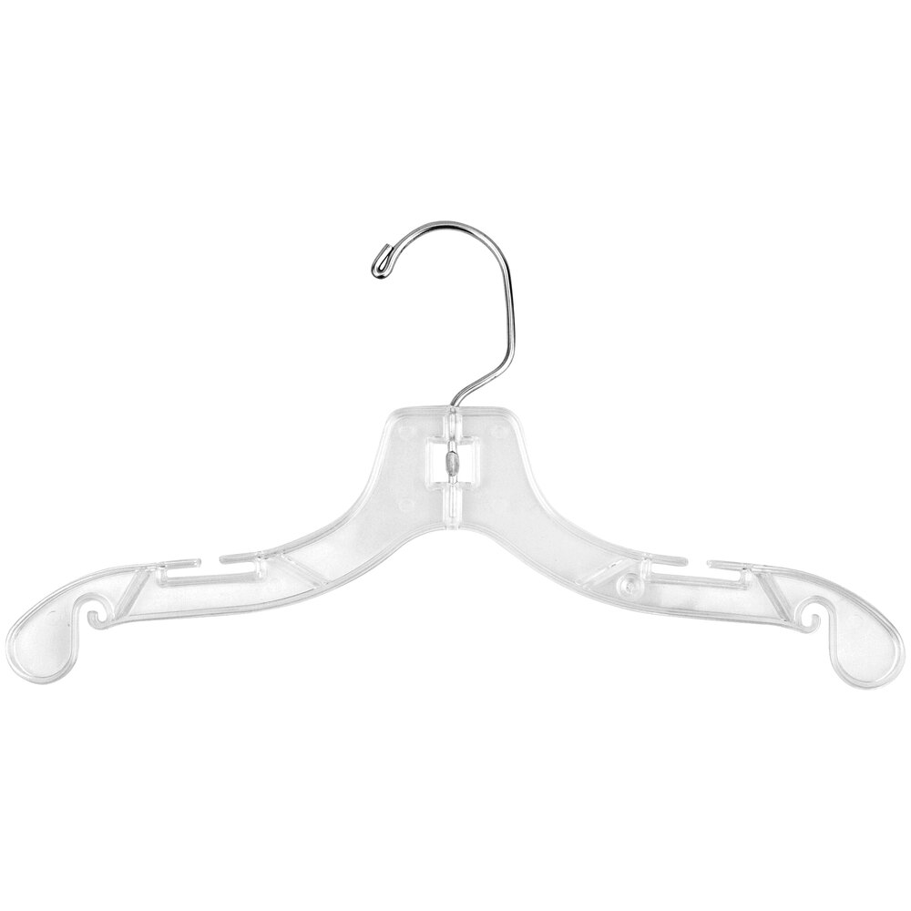 Children's Clear Plastic Dress Hanger - 10