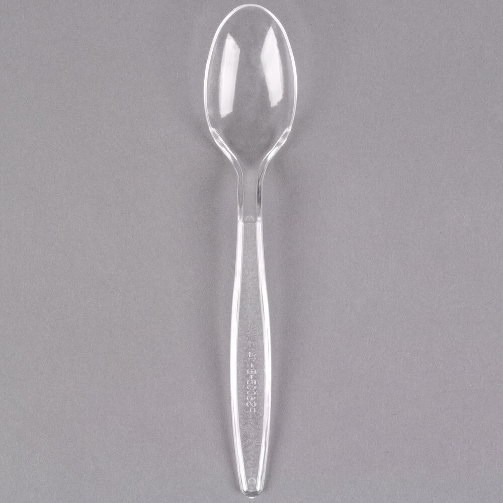 Visions Clear Heavy Weight Plastic Teaspoon 100/Pack