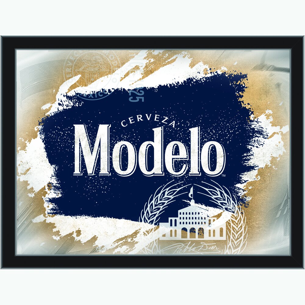Holland Bar Stool 17" x 22" Modelo Navy Splash Logo Mirror