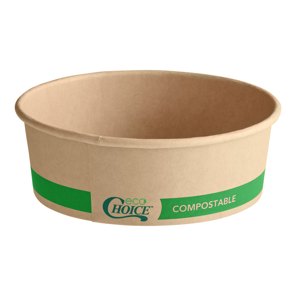 EcoChoice 16 oz. Round Kraft Bio-Lined Compostable Take-Out Container ...