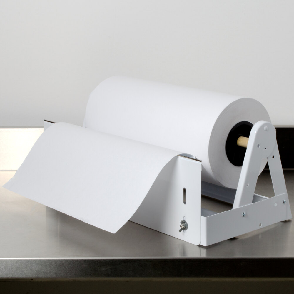 24 x 700' 40lb White Butcher Paper, 1 Roll/Case