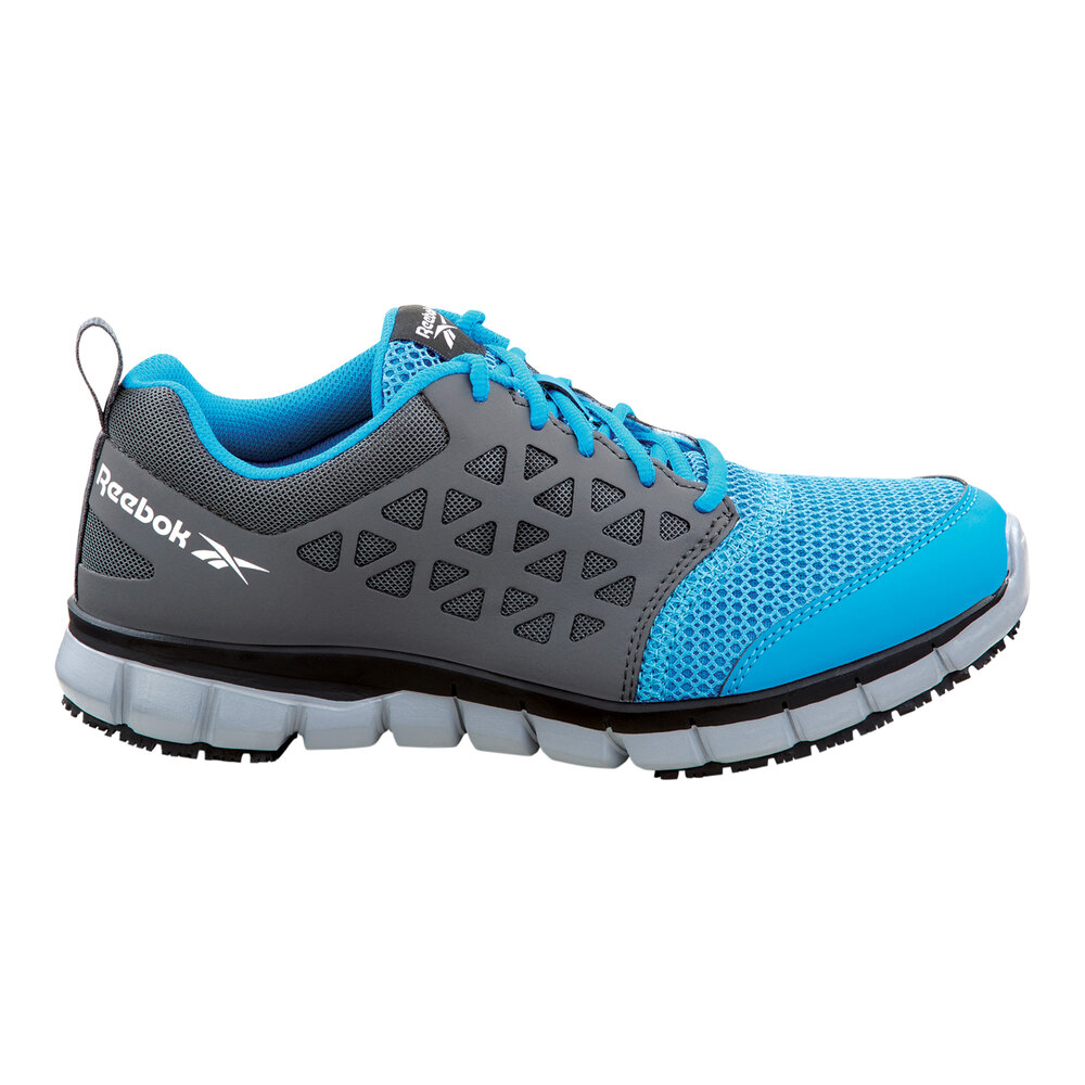 Soft Reebok S Reebok Work Sublite Unisex 14 Medium Width Sky Blue / Dark Gray Soft ...