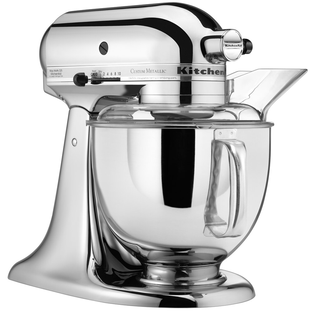 KitchenAid KSM152PSCR Chrome Custom Metallic Series 5 Qt. Countertop Mixer