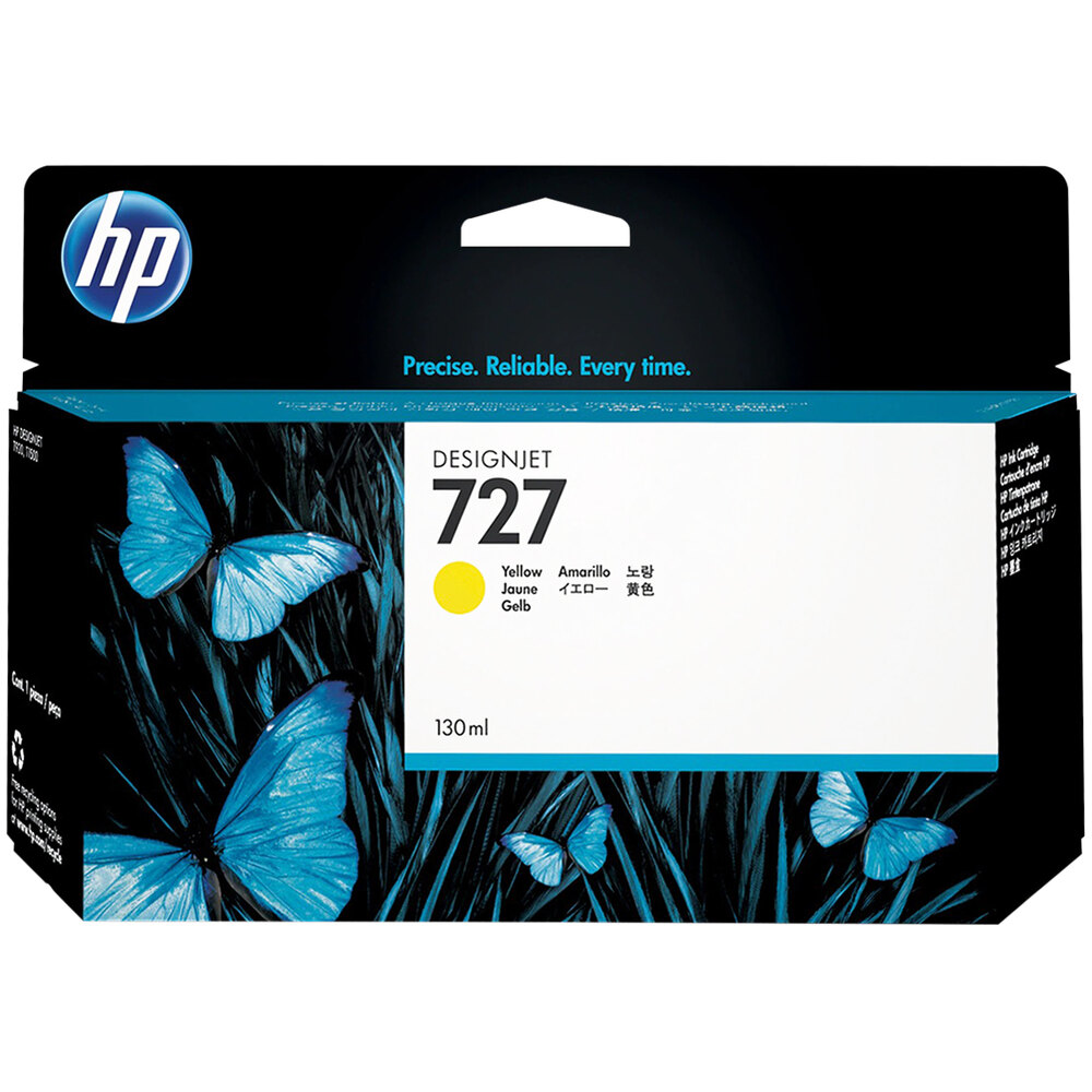 HP B3P21A 130 mL Yellow Original DesignJet Printer Ink Cartridge