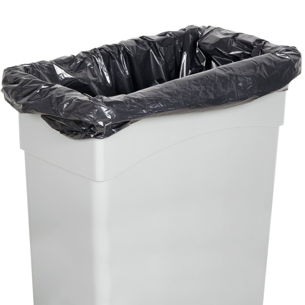 RW Clean 45 gal Black Plastic Trash Can Liner - Heavy-Duty, 1.5