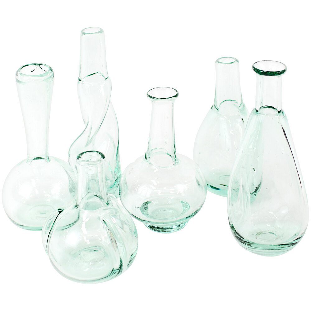 Kalalou 6Piece HandBlown Glass Bud Vase Set