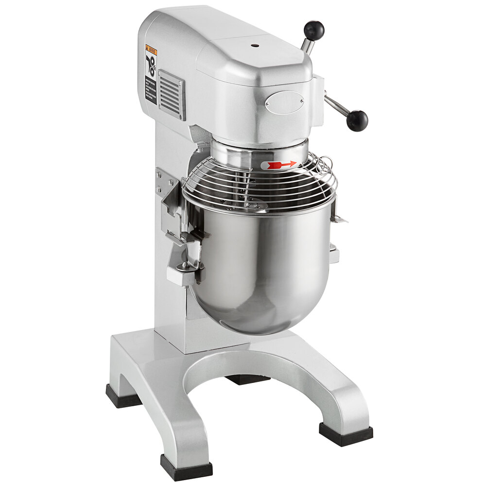 Main Street Equipment GMIX10 10 Qt. Planetary Stand Mixer with Guard &  Standard Accessories - 120V, 4/5 hp