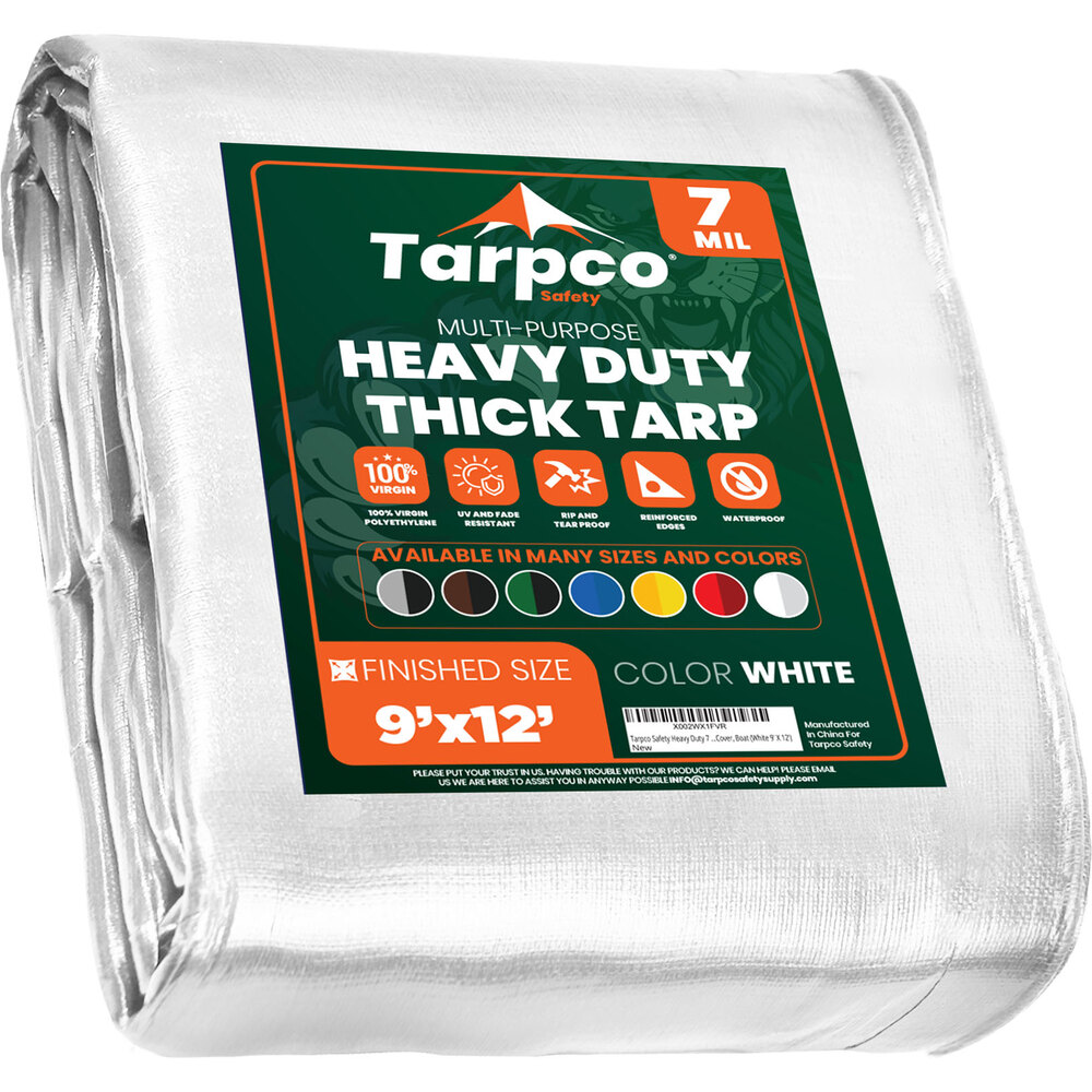 6' X 12' Tan Beige Heavy Duty 12 Mil Poly Tarp – Waterproof, UV Resistant For Camping, Carports, Pool Cover