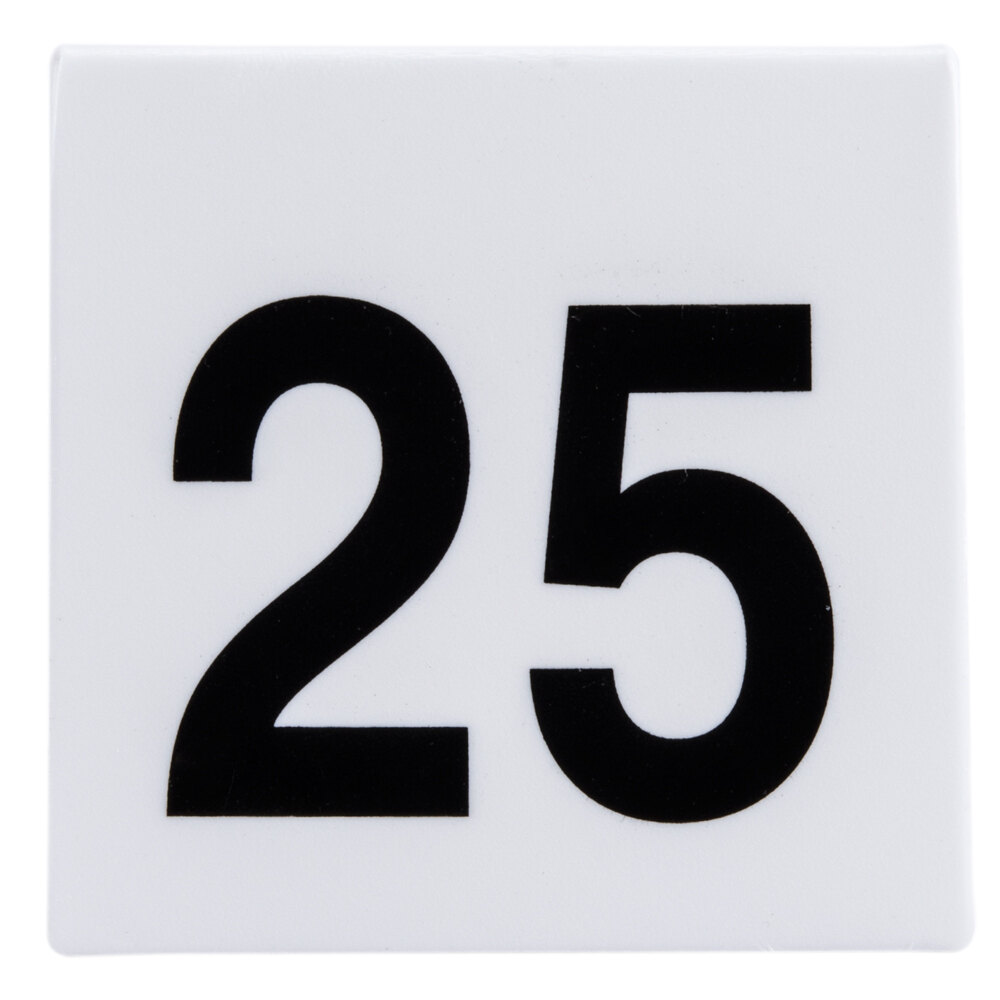 Get Num 1 25 Numbers 1 Through 25 Table Tent Number