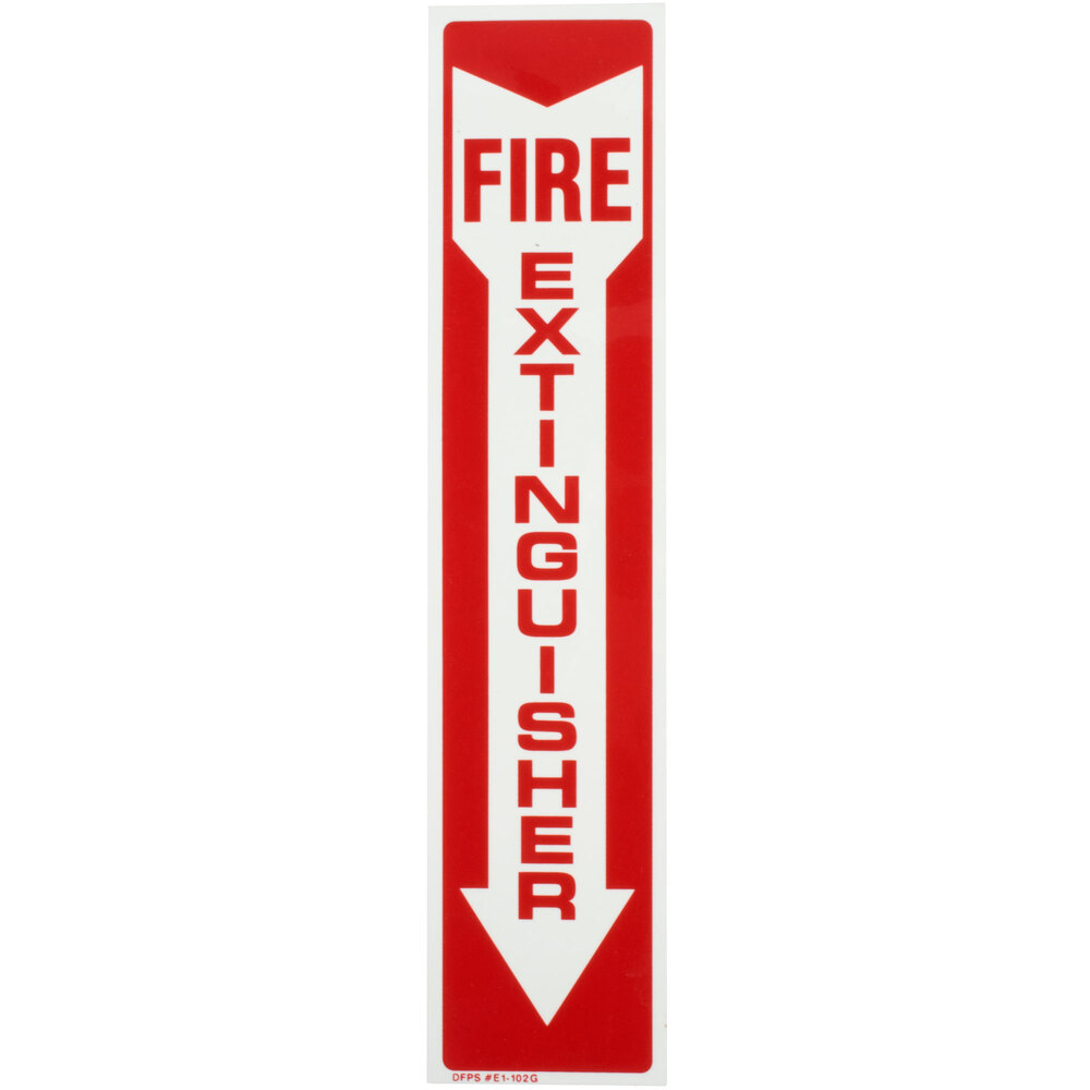 Buckeye GlowInTheDark Fire Extinguisher Adhesive Label Red and