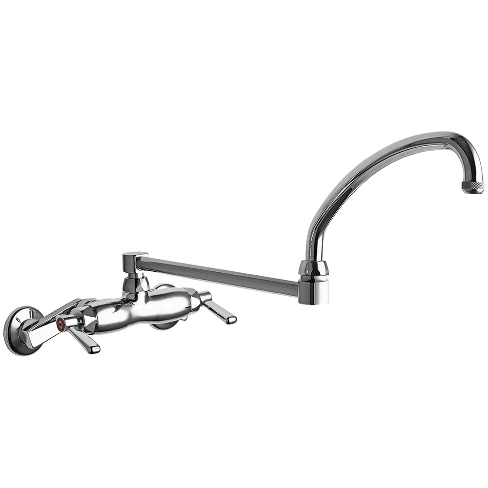 Chicago Faucets 445DJ21ABCP WallMounted Faucet with Adjustable