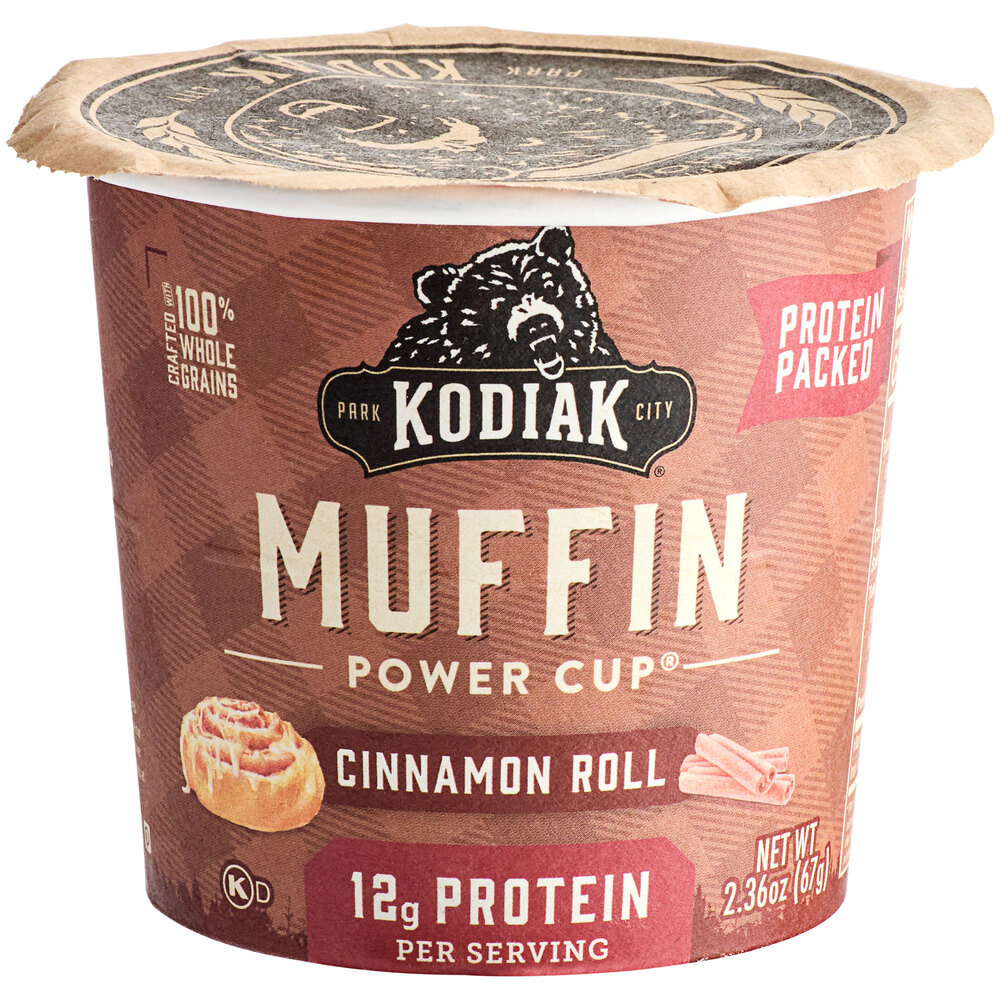 Kodiak Cakes Cinnamon Roll Minute Muffin Cup 2.36 oz. 12/Case
