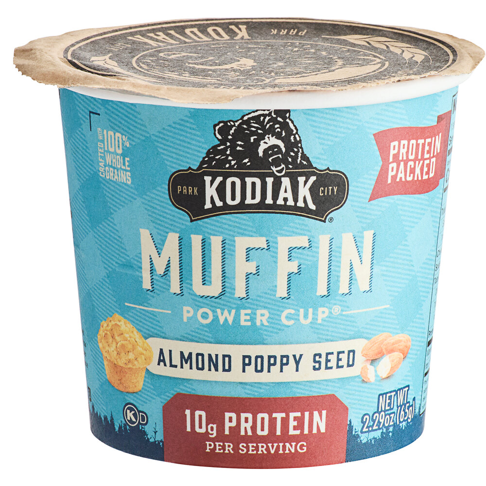 Kodiak Cakes Almond Poppy Seed Minute Muffin Cup 2.29 oz. 12/Case