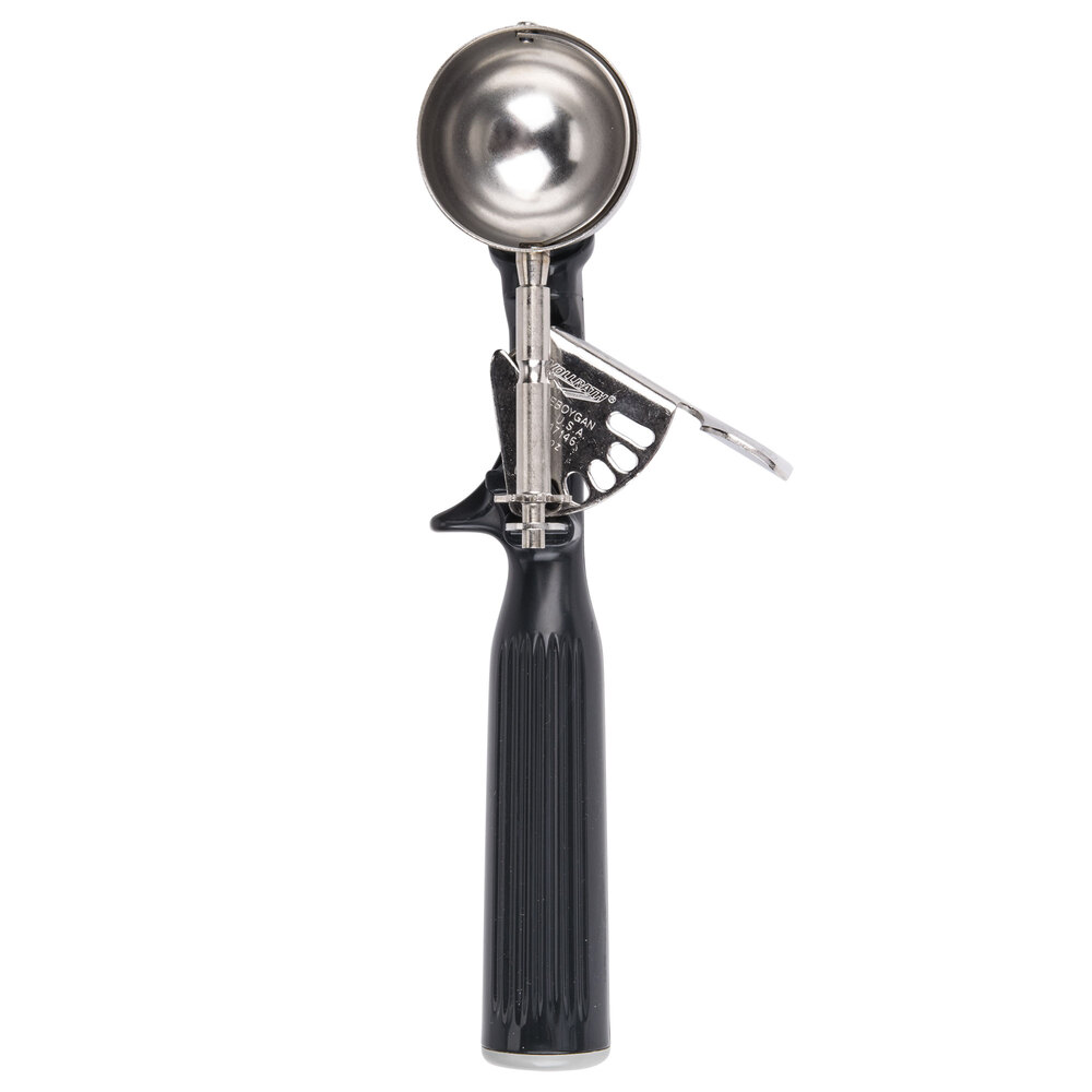 Vollrath 47146; #30 Black Thumb Press Disher - 1 oz.