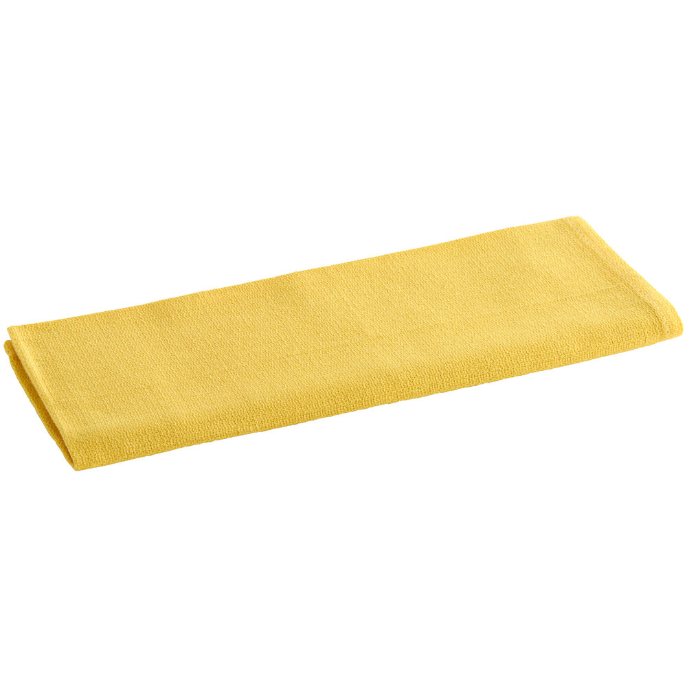 Oxford 16" x 26" Yellow 100 Cotton Lint Free Cleaning Cloth 360/Case