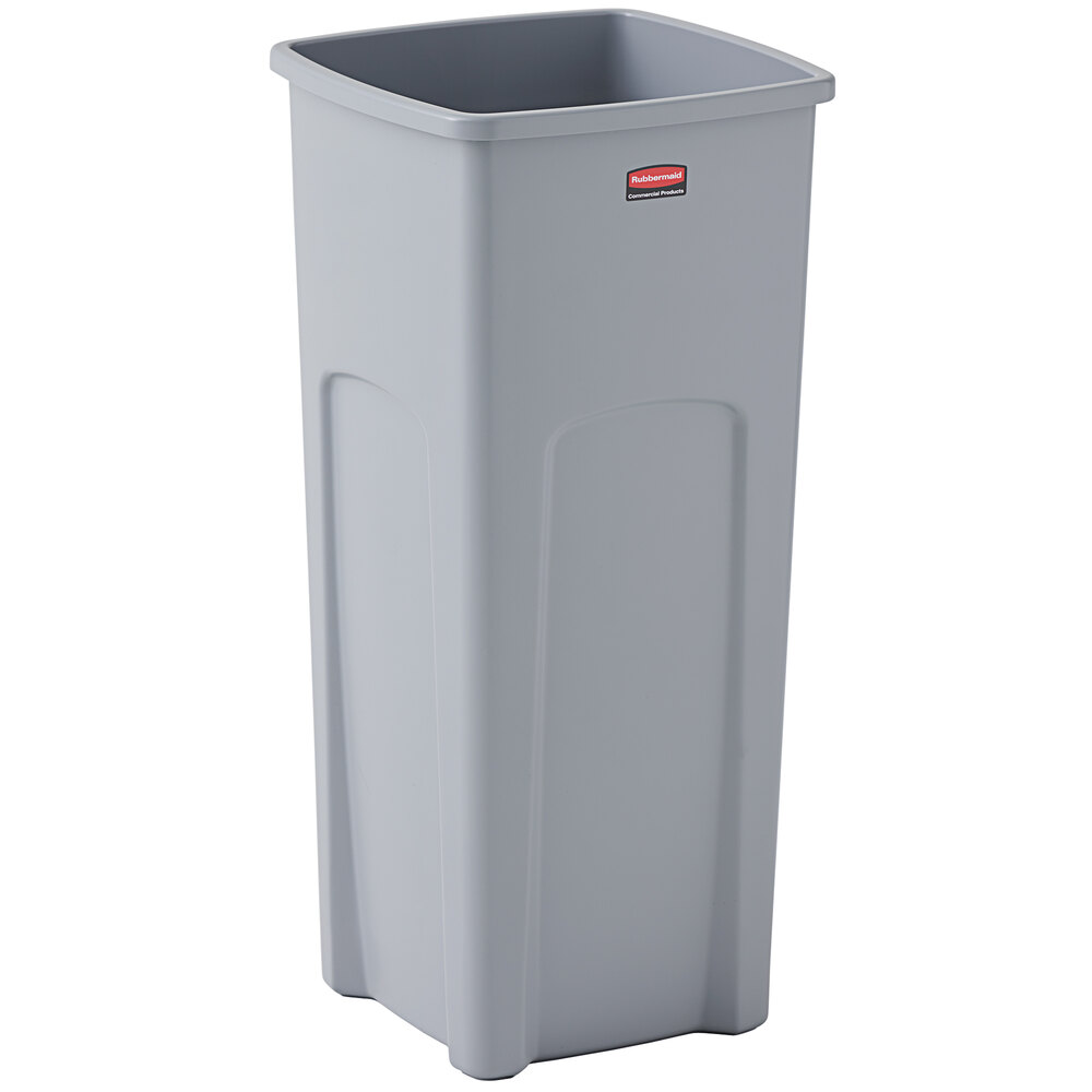 Rubbermaid FG356988GRAY Untouchable 92 Qt. / 23 Gallon Gray Square
