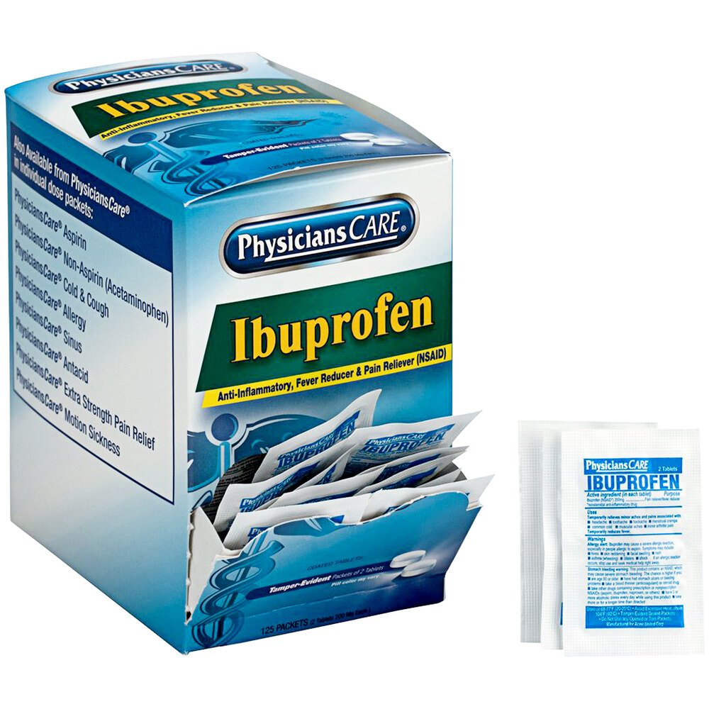 PhysiciansCare 90109002 Ibuprofen Tablets 250/Box
