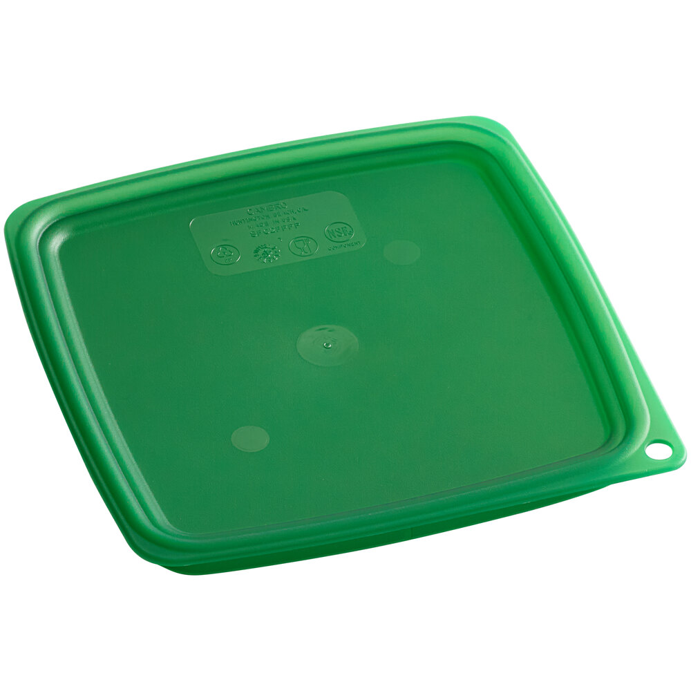 Cambro CamSquares® FreshPro 2 and 4 Qt. Green Square Polypropylene