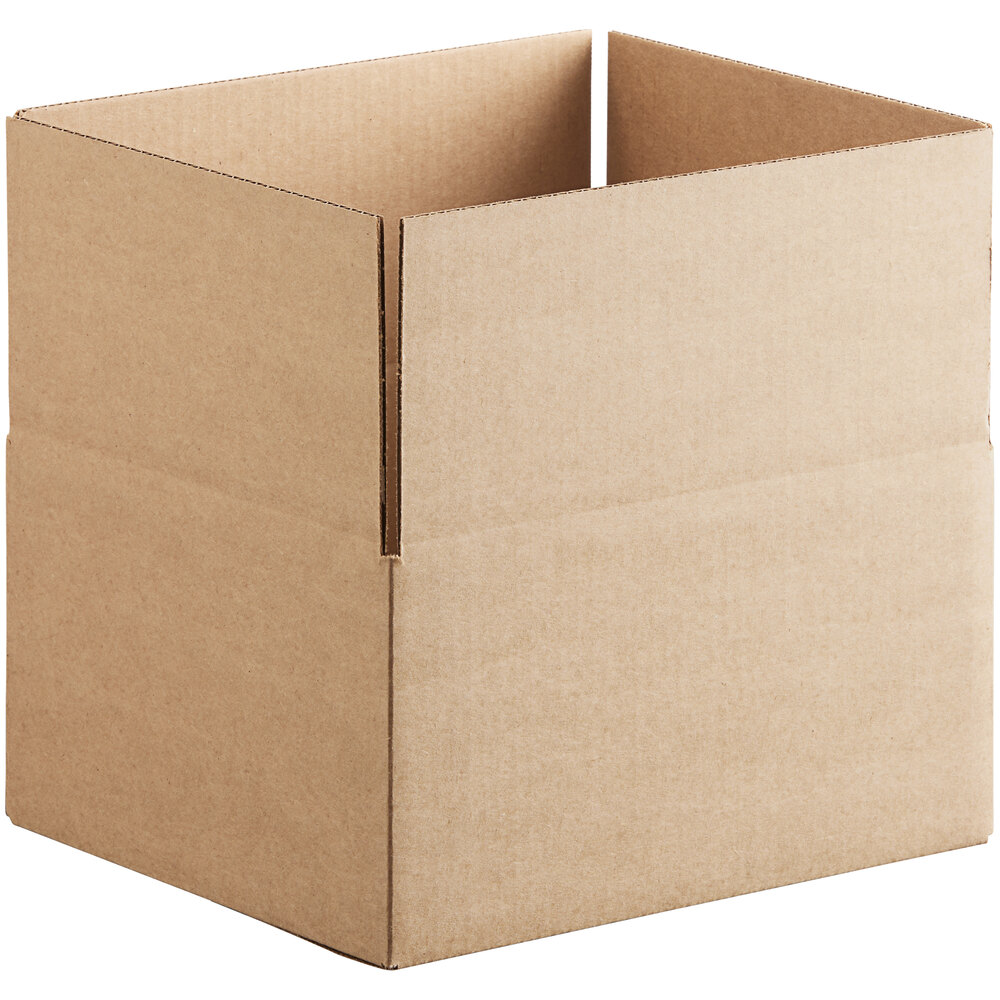 Lavex 12" x 10" x 4" Kraft HeavyDuty Corrugated RSC Shipping Box 25