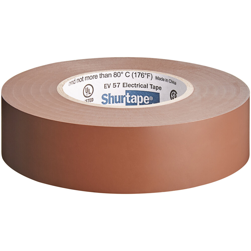 Shurtape EV 057 3/4" x 66' Brown General Purpose Grade Electrical Tape