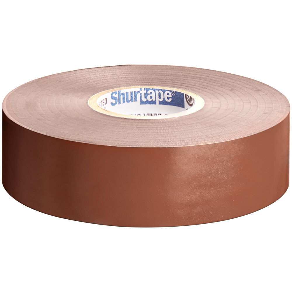 Shurtape EV 77 Professional Grade UL Listed Electrical Tape - Brown - 3/4in x 66ft - 1 Roll - 104705